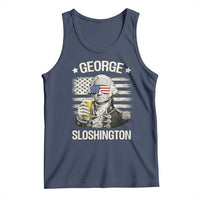 George Sloshington Washington Tank Top 4th of July America Flag Beer