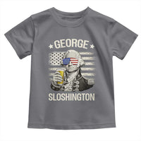 George Sloshington Washington Toddler T Shirt 4th of July America Flag Beer