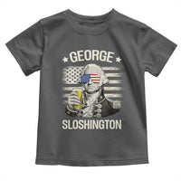 George Sloshington Washington Toddler T Shirt 4th of July America Flag Beer