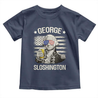 George Sloshington Washington Toddler T Shirt 4th of July America Flag Beer