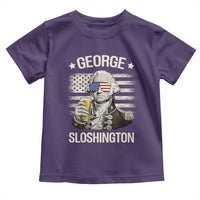 George Sloshington Washington Toddler T Shirt 4th of July America Flag Beer