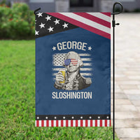 George Sloshington Washington Garden Flag 4th of July America Flag Beer