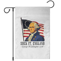 Funny George Washington 1776 Garden Flag 4th July Suck-It England
