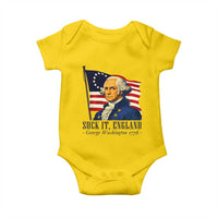 Funny George Washington 1776 Baby Onesie 4th July Suck-It England