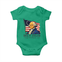 Funny George Washington 1776 Baby Onesie 4th July Suck-It England