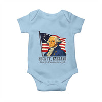 Funny George Washington 1776 Baby Onesie 4th July Suck-It England