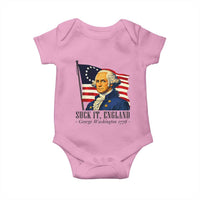 Funny George Washington 1776 Baby Onesie 4th July Suck-It England