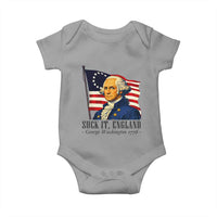 Funny George Washington 1776 Baby Onesie 4th July Suck-It England