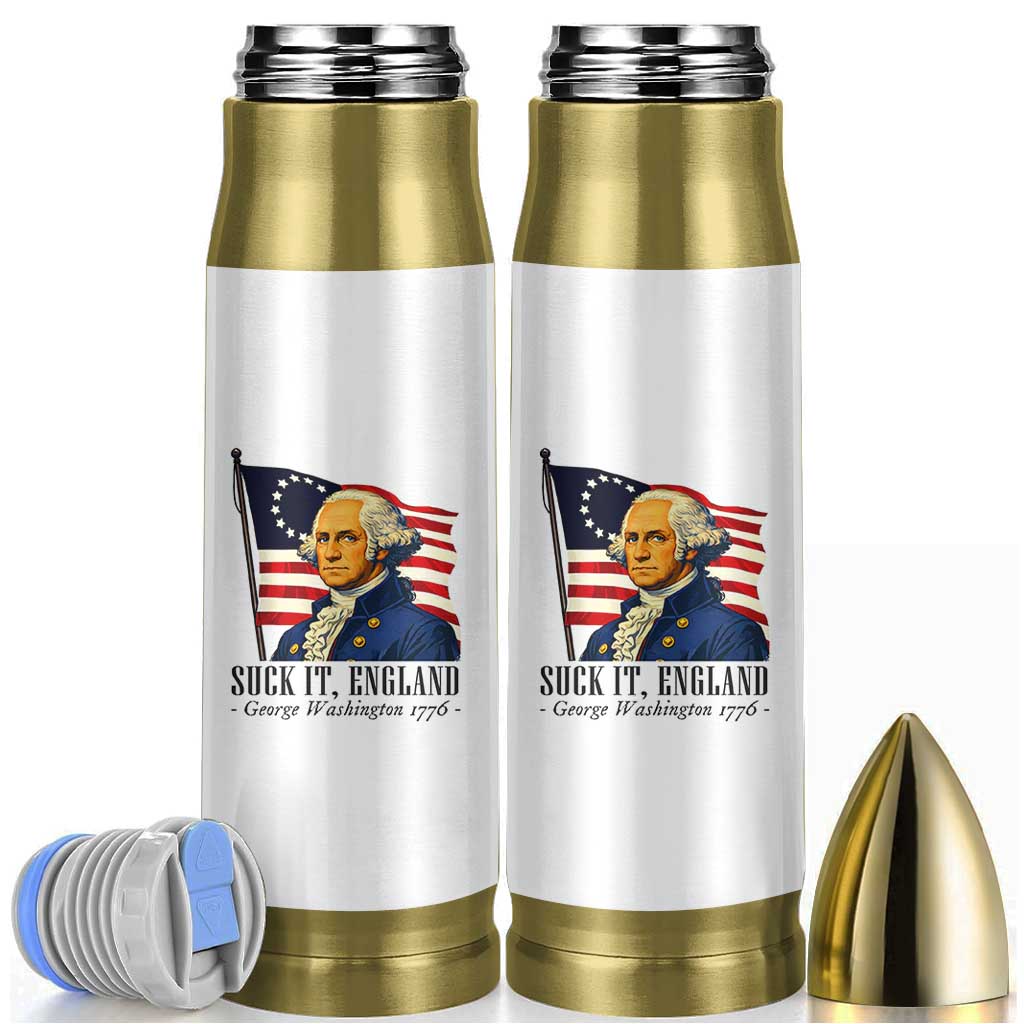 Funny George Washington 1776 Bullet Tumbler 4th July Suck-It England