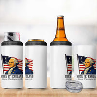 Funny George Washington 1776 4 in 1 Can Cooler Tumbler 4th July Suck-It England