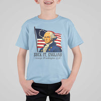 Funny George Washington 1776 T Shirt For Kid 4th July Suck-It England