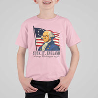 Funny George Washington 1776 T Shirt For Kid 4th July Suck-It England