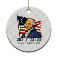 Funny George Washington 1776 Ceramic Ornament 4th July Suck-It England