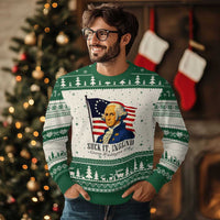 Funny George Washington 1776 Ugly Christmas Sweater 4th July Suck-It England