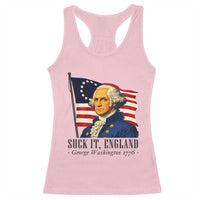 Funny George Washington 1776 Racerback Tank Top 4th July Suck-It England