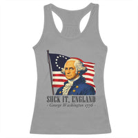 Funny George Washington 1776 Racerback Tank Top 4th July Suck-It England