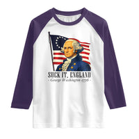 Funny George Washington 1776 Raglan Shirt 4th July Suck-It England