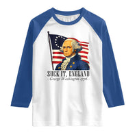 Funny George Washington 1776 Raglan Shirt 4th July Suck-It England