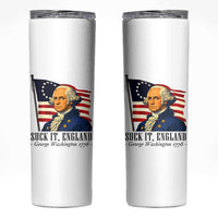 Funny George Washington 1776 Skinny Tumbler 4th July Suck-It England