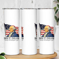 Funny George Washington 1776 Skinny Tumbler 4th July Suck-It England