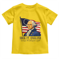 Funny George Washington 1776 Toddler T Shirt 4th July Suck-It England