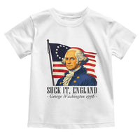 Funny George Washington 1776 Toddler T Shirt 4th July Suck-It England