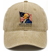 Funny George Washington 1776 Washed Cotton Baseball Cap 4th July Suck-It England