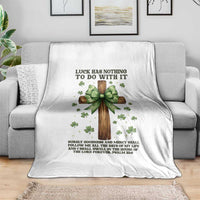Faith Over Luck St Patrick's Day Throw Blanket Christian Jesus Bible Verse Psalm 23