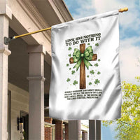 Faith Over Luck St Patrick's Day Garden Flag Christian Jesus Bible Verse Psalm 23