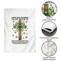 Faith Over Luck St Patrick's Day Garden Flag Christian Jesus Bible Verse Psalm 23