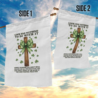 Faith Over Luck St Patrick's Day Garden Flag Christian Jesus Bible Verse Psalm 23