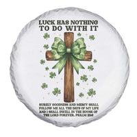 Faith Over Luck St Patrick's Day Spare Tire Cover Christian Jesus Bible Verse Psalm 23