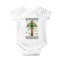 Faith Over Luck St Patrick's Day Baby Onesie Christian Jesus Bible Verse Psalm 23