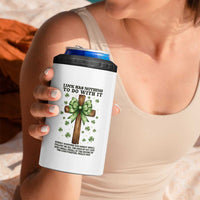 Faith Over Luck St Patrick's Day 4 in 1 Can Cooler Tumbler Christian Jesus Bible Verse Psalm 23