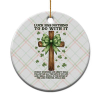 Faith Over Luck St Patrick's Day Ceramic Ornament Christian Jesus Bible Verse Psalm 23