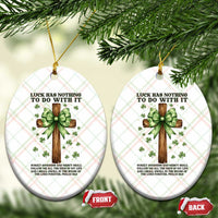 Faith Over Luck St Patrick's Day Ceramic Ornament Christian Jesus Bible Verse Psalm 23