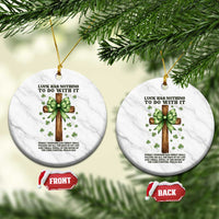 Faith Over Luck St Patrick's Day Ceramic Ornament Christian Jesus Bible Verse Psalm 23