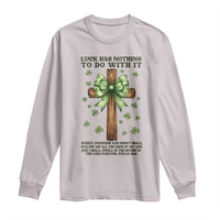 Faith Over Luck St Patrick's Day Long Sleeve Shirt Christian Jesus Bible Verse Psalm 23