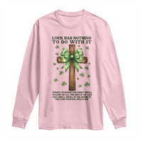 Faith Over Luck St Patrick's Day Long Sleeve Shirt Christian Jesus Bible Verse Psalm 23