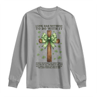 Faith Over Luck St Patrick's Day Long Sleeve Shirt Christian Jesus Bible Verse Psalm 23