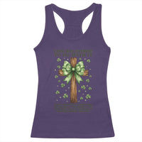 Faith Over Luck St Patrick's Day Racerback Tank Top Christian Jesus Bible Verse Psalm 23
