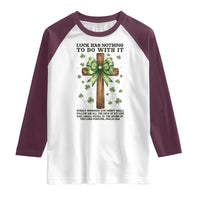 Faith Over Luck St Patrick's Day Raglan Shirt Christian Jesus Bible Verse Psalm 23