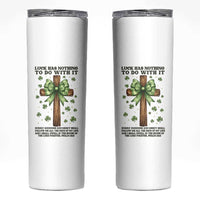 Faith Over Luck St Patrick's Day Skinny Tumbler Christian Jesus Bible Verse Psalm 23