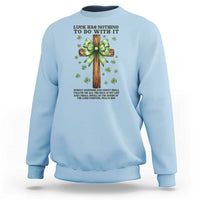 Faith Over Luck St Patrick's Day Sweatshirt Christian Jesus Bible Verse Psalm 23