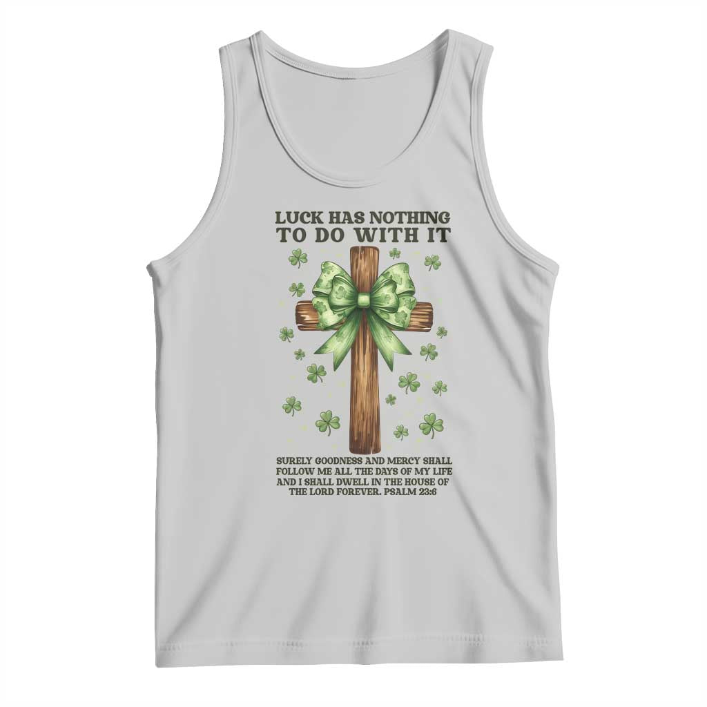 Faith Over Luck St Patrick's Day Tank Top Christian Jesus Bible Verse Psalm 23