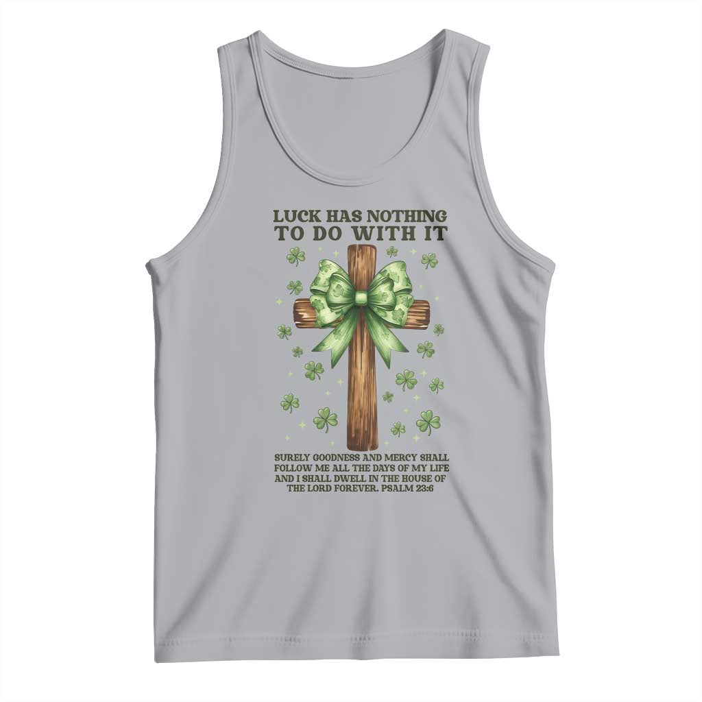Faith Over Luck St Patrick's Day Tank Top Christian Jesus Bible Verse Psalm 23