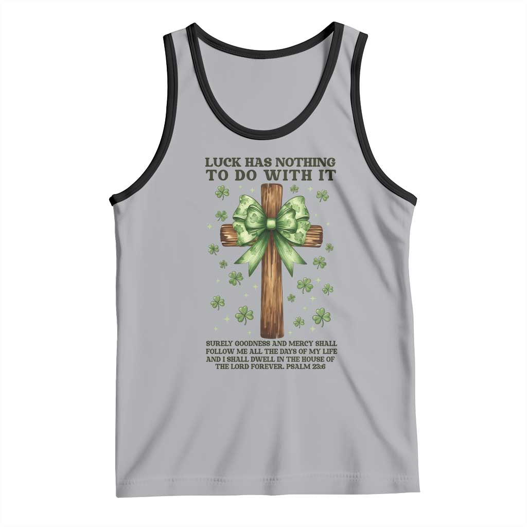 Faith Over Luck St Patrick's Day Tank Top Christian Jesus Bible Verse Psalm 23