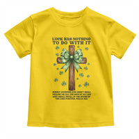 Faith Over Luck St Patrick's Day Toddler T Shirt Christian Jesus Bible Verse Psalm 23