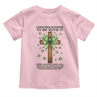 Faith Over Luck St Patrick's Day Toddler T Shirt Christian Jesus Bible Verse Psalm 23