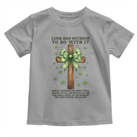 Faith Over Luck St Patrick's Day Toddler T Shirt Christian Jesus Bible Verse Psalm 23